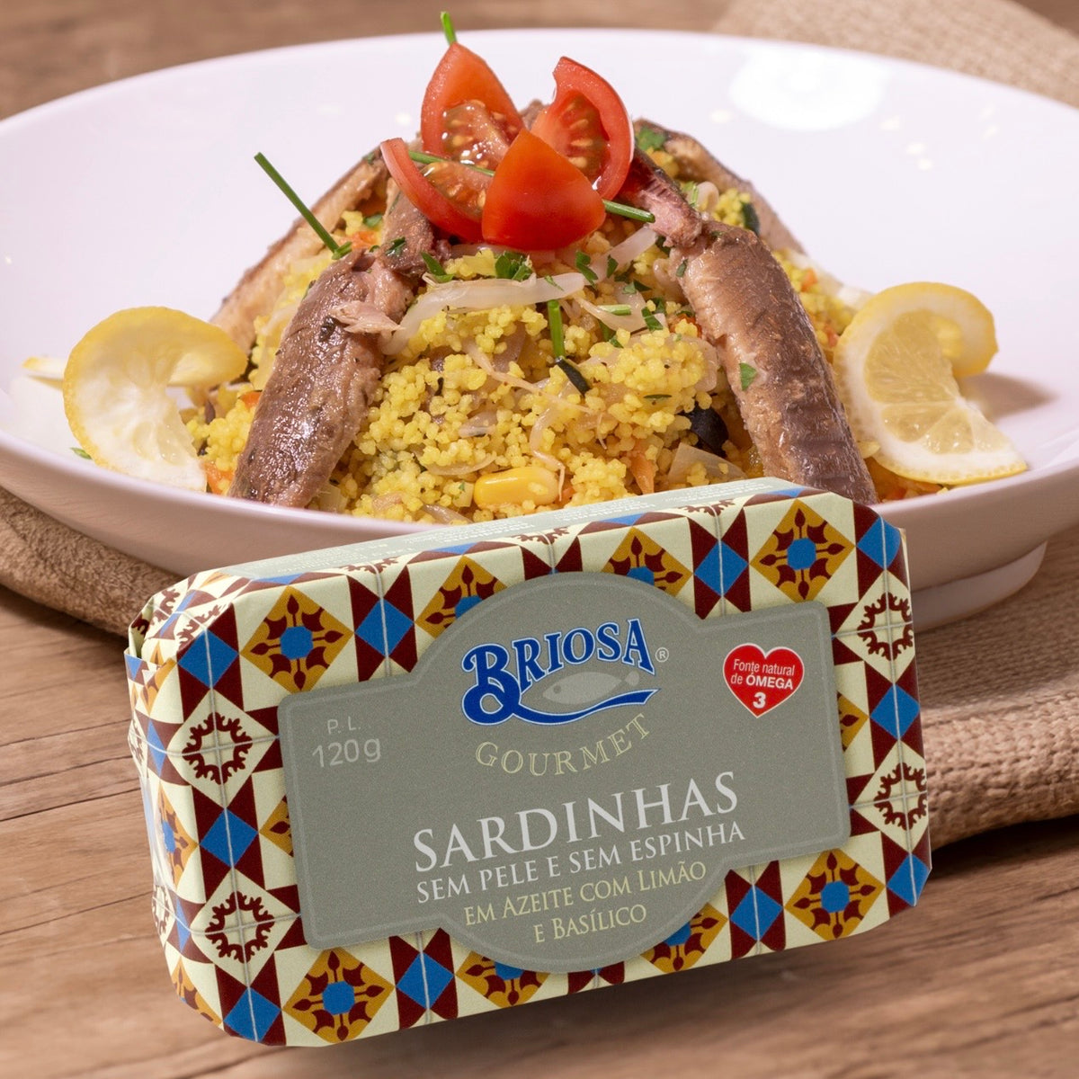 Sardiner i olivolja med citron och basilika, utan skinn och ben | Briosa Gourmet