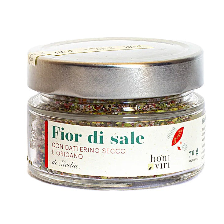Salt med soltorkade tomater och oregano från Etna 70 g | Italien | Boniviri