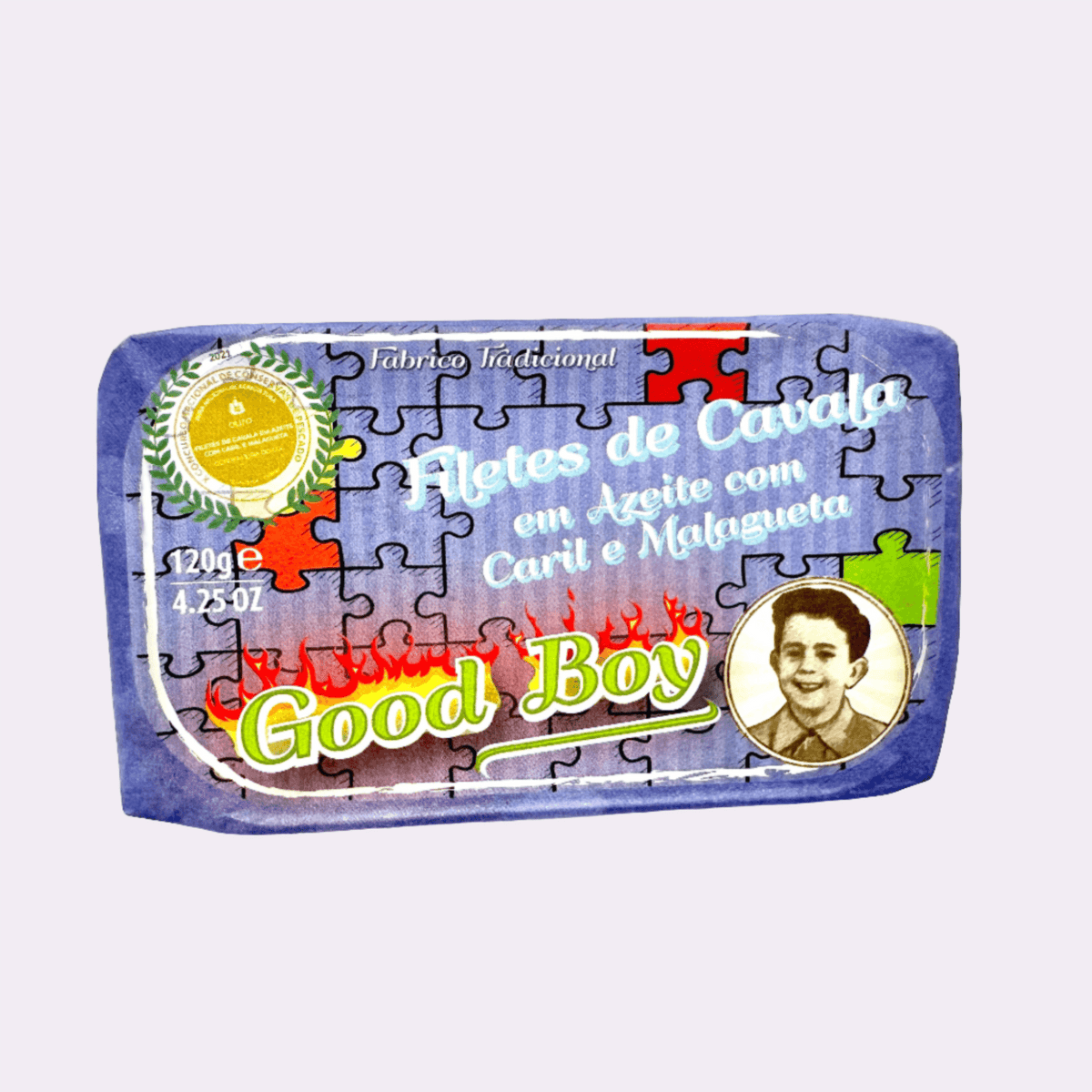 Makrillfilé i olivolja med curry och chilipeppar | Good Boy