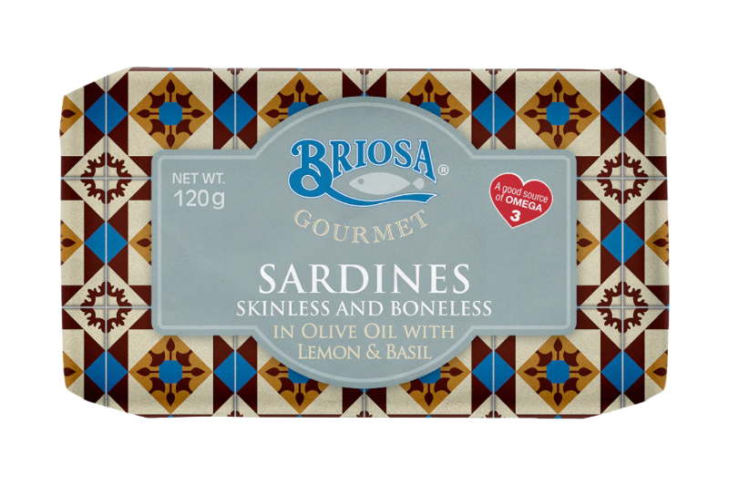 Sardiner i olivolja med citron och basilika, utan skinn och ben | Briosa Gourmet