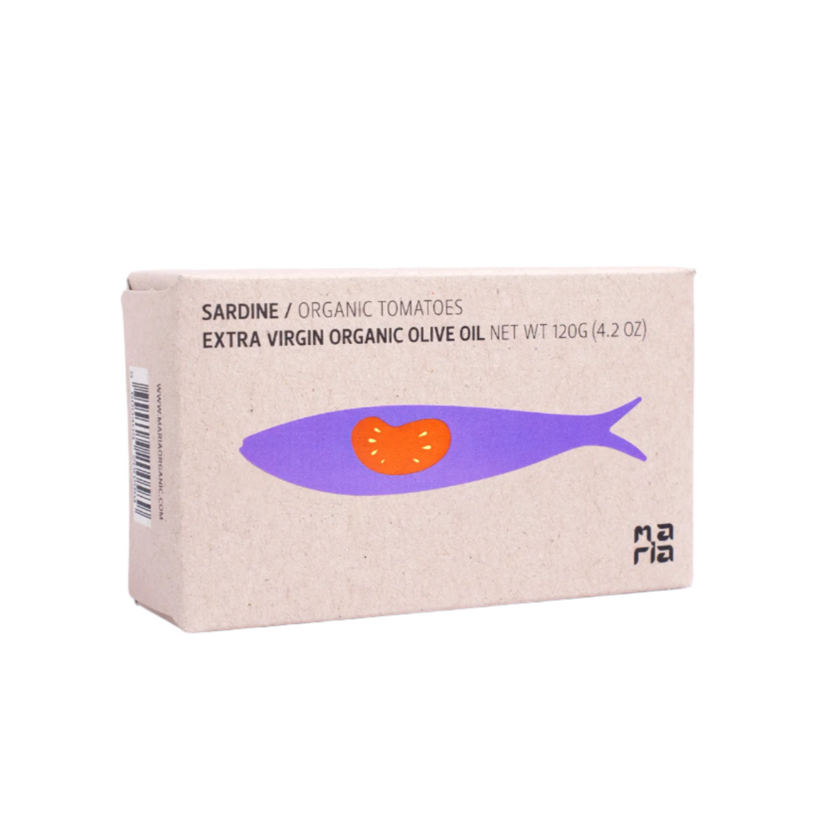 Sardinės ekologiškame pomidorų padaže ir pirmo spaudimo alyvuogių aliejuje (BIO) | Maria Organic