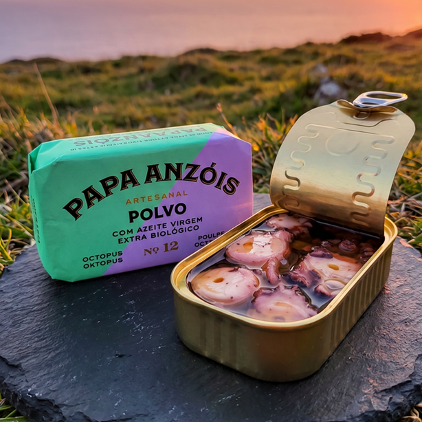 Bläckfisk i ekologisk extra jungfruolivolja (BIO) | Papa Anzóis